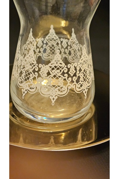 Turkish Store İstanbul Lace White 6-Person Tea Set