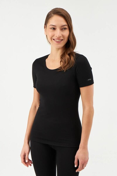 Dagi Black Women's Thermal Short Sleeve Top 500