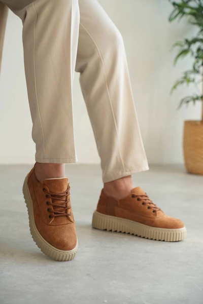 karadağsb Ανδρικά παπούτσια casual KB-X516 Kuback Tan Suede