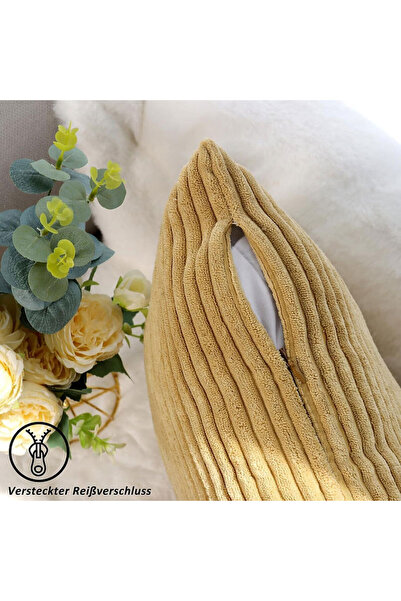 CALIYO Velvet pillow cover, 30x50cm, light brown, premium