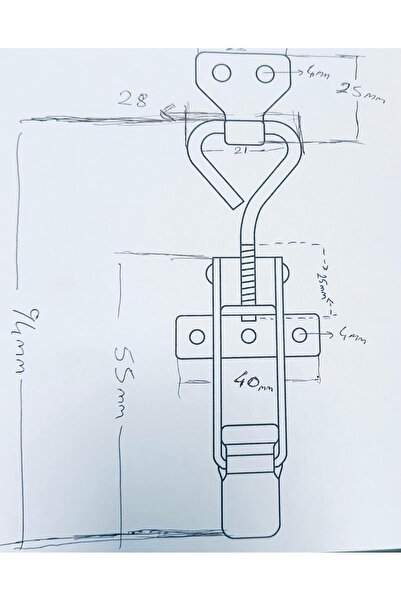 Ceylan AYARLI GERGİLİ KAPUT KOVAN KİLİTİ MOTOR ÇANTA KİLİTİ KARAVAN KAPAK KİLİTİ