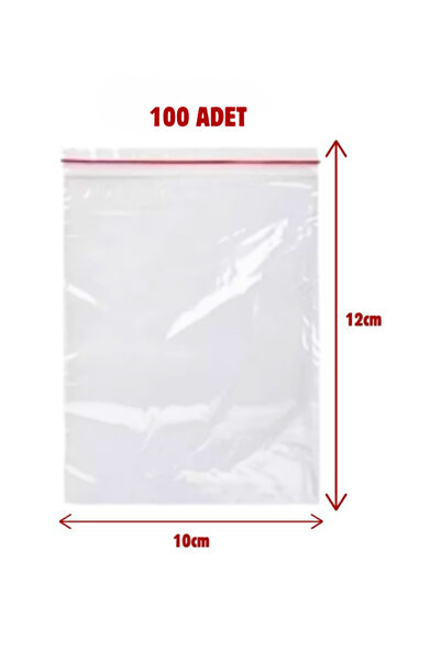 MEZ-PACK KİLİTLİ TORBA ŞEFFAF POŞET 10X12 KİLİTLİ TORBA KINA ÇEREZ NAYLONU 100 ADET