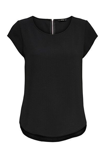 ONLY Γυναικείο μαύρο μπλουζάκι ONLVIC S/S SOLID TOP NOOS PTM - 15142784