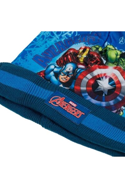 OEM Căciulă albastră Avengers cu pompon pentru copii