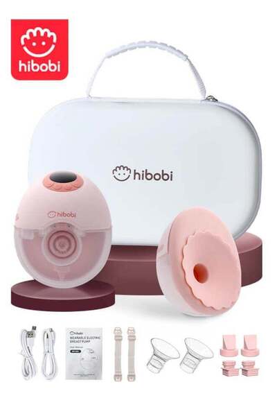 hibobi مضخة ثدي فاخرة قابلة للارتداء بدون استخدام اليدين - 4 أوضاع × 12 مستوى، ذاكرة ذكية، صامتة ولاسلكية