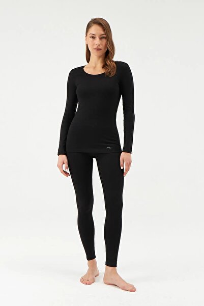 Dagi Siyah 502Kt Kadın Termal Uzun Kol Üst 502