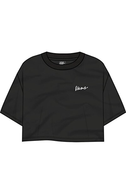 Vans Classic Script Women's Black T-Shirt - Vn000Qdf