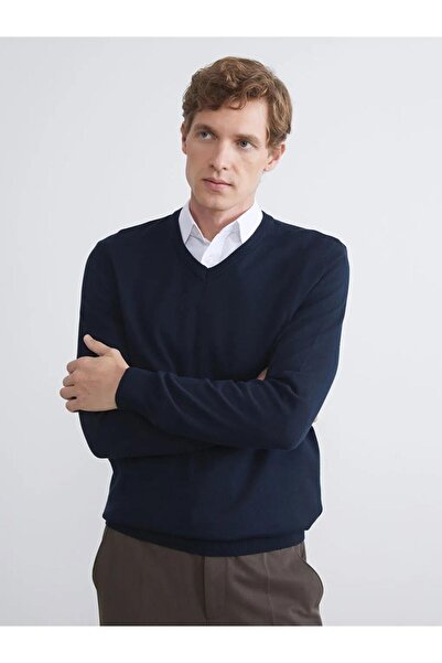 LC Waikiki Ανδρικό πλεκτό πουλόβερ με λαιμόκοψη σε σχήμα V (W5)