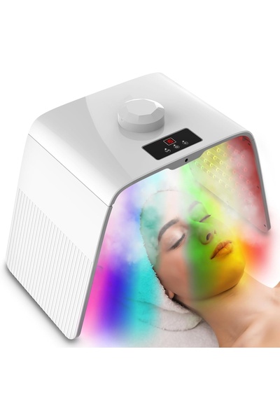 Ru syanl جهاز إضاءة LED ملون 7 في 1 مع نوع رذاذ للوجه، أداة سبا وتدليك فوتون احترافية