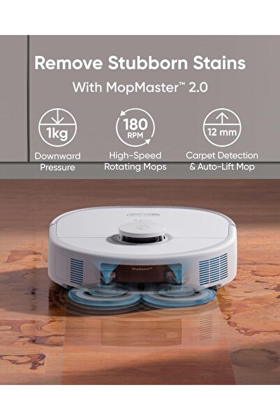 eufy X10 Pro Omni Robot Vacuum & Mop, 8,000 Pa Suction, Dual Mops, Auto Mop Wash/Dry, Self-Emptying