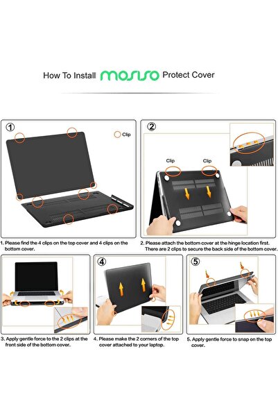 Mosiso Hard Plastic Protective Case w/ Touch ID for MacBook Pro 16-inch (2021-2024) - Navy Blue