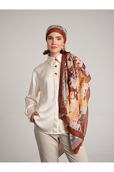 Ayshara شال ناكاش أفلوسي كوليكشن ذو جانب واحد بلون البلاط الفاتح