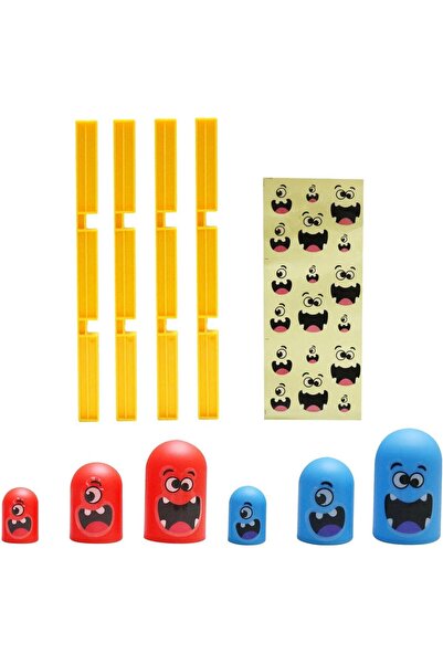 Flippy Tic Tac Toe Gobble - Interactive Game, 18 pieces, 3+ yrs, 21.5x4x10 cm, Blue/Red
