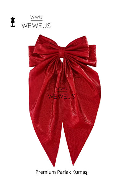Weweus Women's Premium Red Shiny Bow Buckle