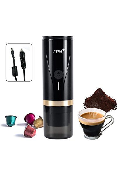 Generic CERA+ Portable Espresso Machine (PCM02) 12V Mini Car Coffee Maker, 20 Bar, NS Capsule & Ground Compa