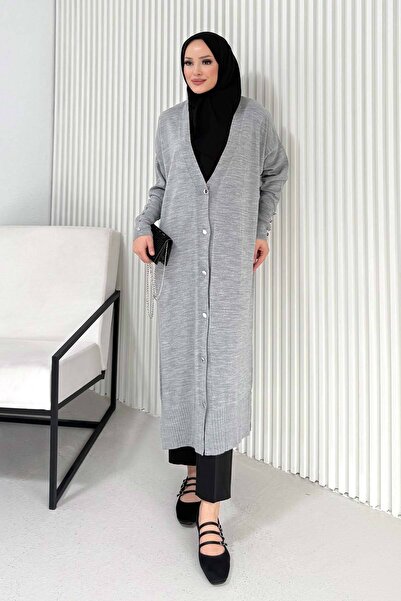 Melike Tatar Μακρύ πλεκτό ζακέτα 70-2431