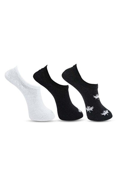 White Leaf 3 Pairs Men's No-Show Cotton Low Cut Ankle Socks (Black & White) -...