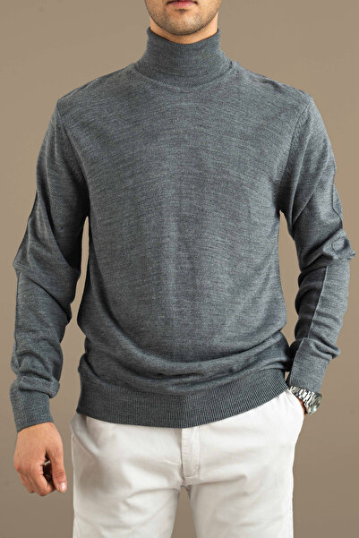 bombe Men's Slim Fit Turtleneck Knitwear Sweater