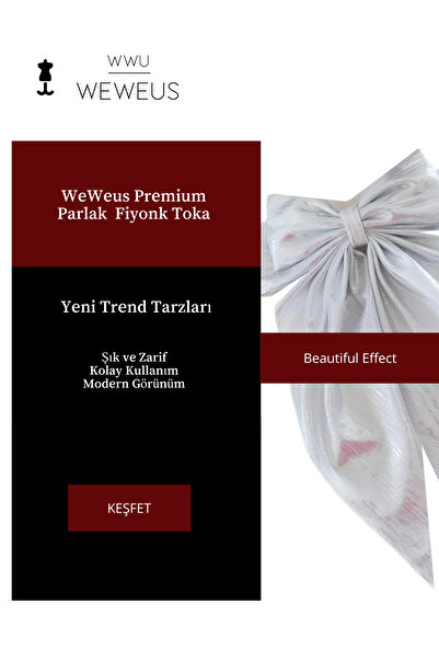 Weweus Women's Gray Shiny Bow Buckle