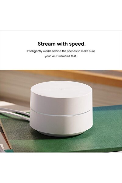 Google نظام واي فاي Nest WIFI GA02434-US للمنزل بالكامل (3 قطع) - أبيض | GA02434-US