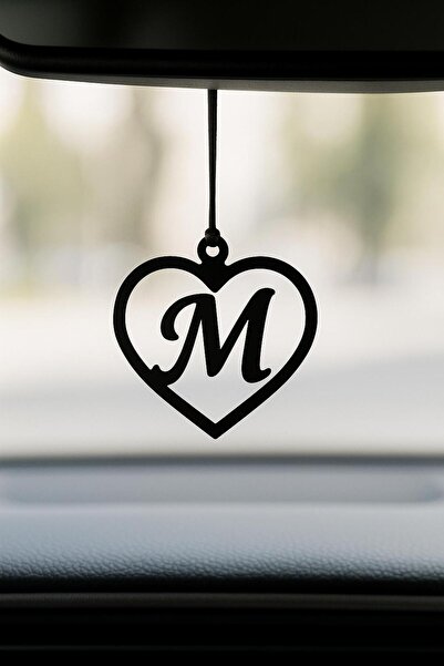 VENON زخرفة مرآة الرؤية الخلفية المعدنية بحرف M مكتوب عليها، تعليقة معدنية لل...