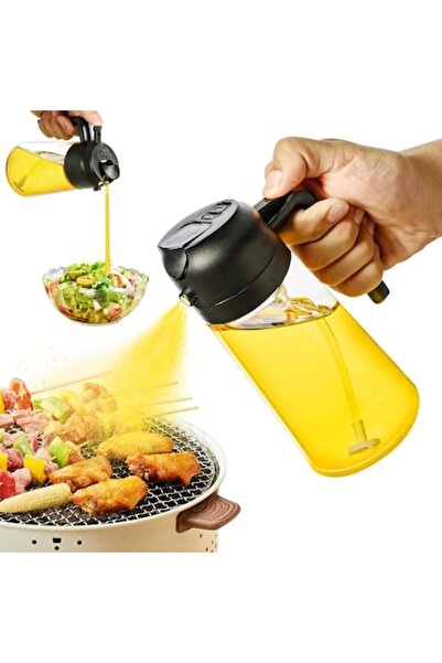 Avatto Oil bottle 2-in-1 with sprayer and pourer, 470 ml, black