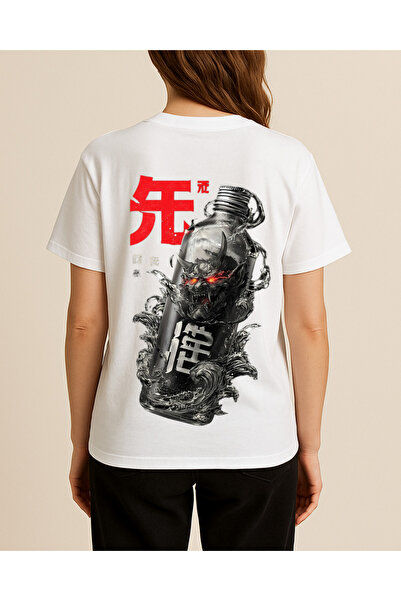 Ebiidesign The Devil in the Bottle Printed T-Shirt