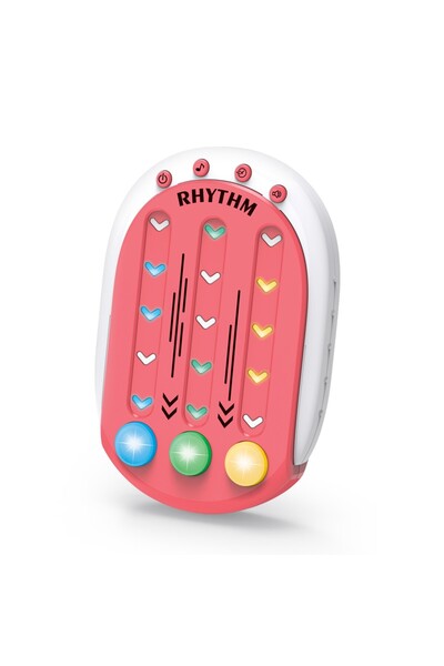 Flippy Interactive Rhythm Game Toy, ABS, 8 Game Levels, 9.5 x 2.5 x 13.6 cm, Red