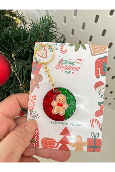 By Selen Suyolcu سلسلة مفاتيح إيبوكسي تحت عنوان عيد الميلاد