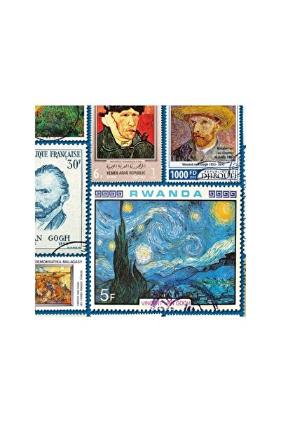 Ks Games Postage Stamps Gogh Puzzle 1000 Pieces 20760 and Ballpoint Pen+Sezgistore Bookmark Ruler