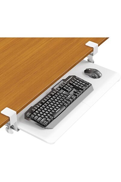 Ergomaker Under-desk keyboard tray, ERGOMAKER, retractable, 30x65cm, white