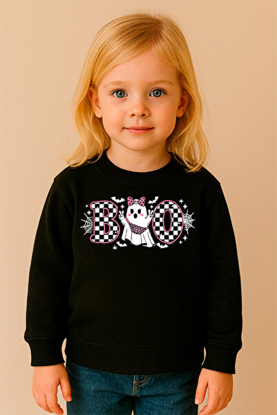 SVART WEAR Детска и възрастна суитшърт с мотив за Хелоуин, с велосипедна яка,...