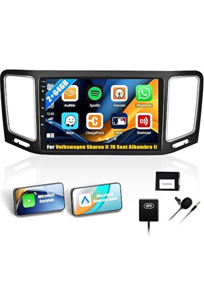 podofo Navigație Android pentru Volkswagen Sharan 2012-2018, 2GB RAM 64GB ROM...