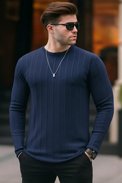 LC Waikiki LCW CASUAL erkek geniş kalıp premium kalite kışlık tarz bisiklet yaka oversize triko kazak