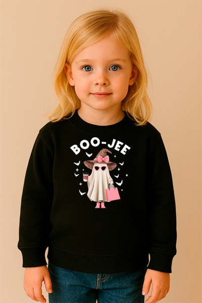 SVART WEAR Детска и възрастна суитшърт с мотив за Хелоуин, с велосипедна яка,...