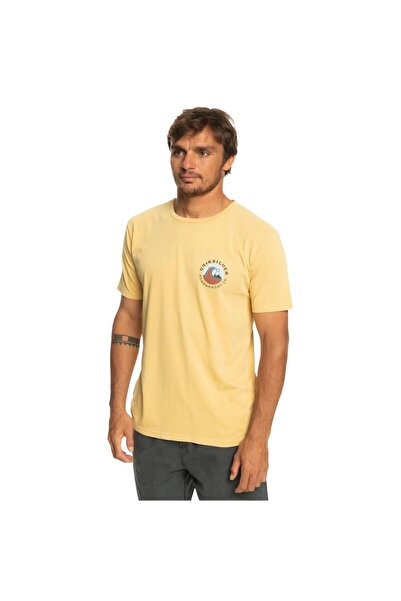 Quiksilver تي شيرت رجالي من EQYZT07258 Qsbubblestamp M باللون الأصفر