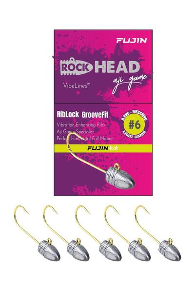 Fujin Rock-Head 6no Aji Game Jighead 2.5 Gr
