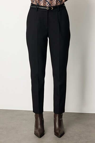Ekol Beli Belted Skinny Leg Trousers Black