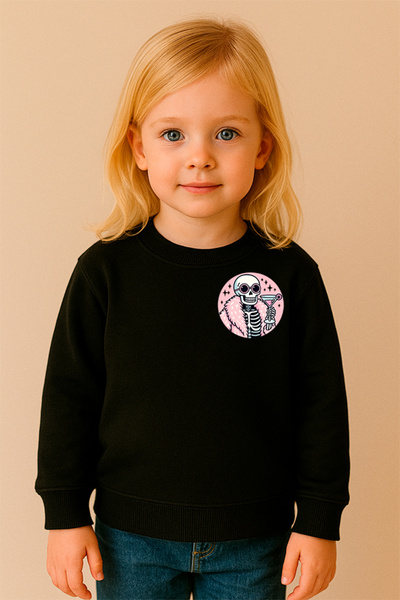 SVART WEAR Детска и възрастна суитшърт с мотив за Хелоуин, с велосипедна яка,...