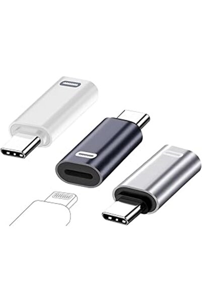 KWSLIN USB-C Male to Lightning Female Adapter, 3-Pack, Fast Charging & Data for iPhone 15 / iPad Air