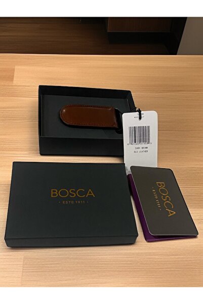 Bosca 100% Original Bosca Magnetic Money Clip Made of Italian Old Leather with All Attachments