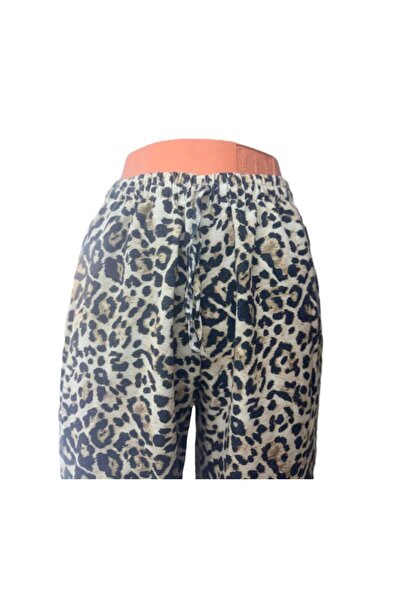 QUMRULİFE Leopard Print Bottom Pajamas