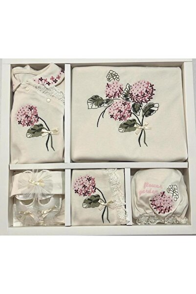 Eda Baby 100% Cotton Baby Girl Hospital Embroidered 10-Piece Hospital Discharge Set White Eda.Byz.5456