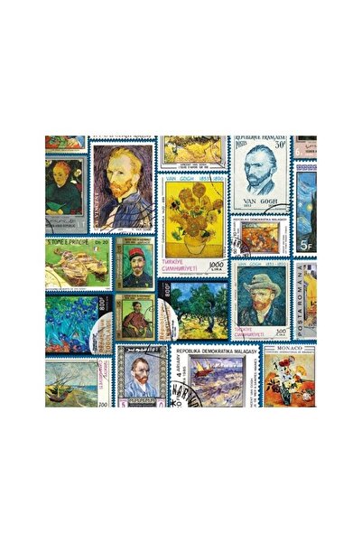 Ks Games Postage Stamps Gogh Puzzle 1000 Pieces 20760 and Ballpoint Pen+Sezgistore Bookmark Ruler