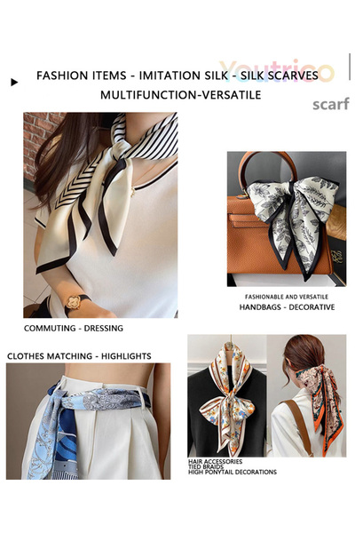 Youtrico Women's long neckerchief&scarf,fashion accessory,145cm,braided ribbon,belt