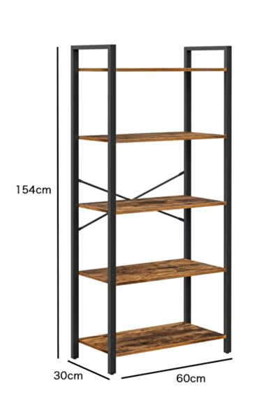 VariFurnx 5 Tier Bookshelf Storage Shelves Standing Shelving Kitchen Bakers Rack Open Display Rack Bookcase