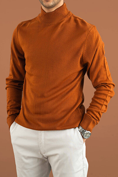 bombe Men's Slim Fit Half Turtleneck Sweater