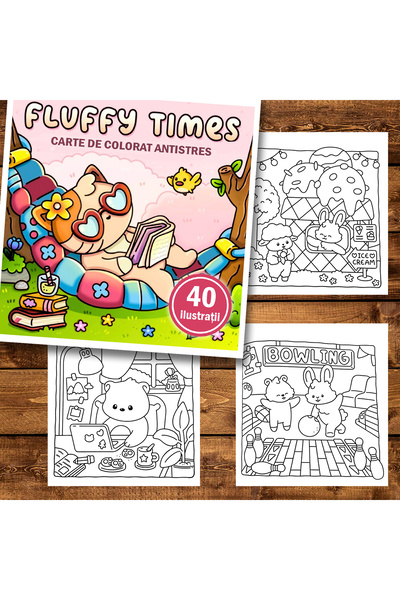 Legendary Gifts Βιβλίο ζωγραφικής, 40 εικόνες Fluffy Times