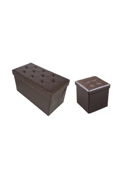Sultan Set Folding stool with storage space, weight supported 150 kg, 76X38X38 cm, 38X38X38Cm