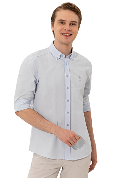 U.S. Polo Assn. Erkek Açık Mavi Uzun Kollu Basic Gömlek